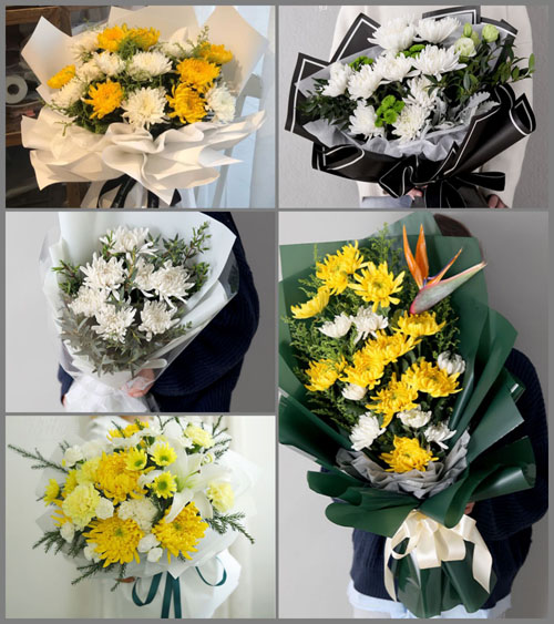 黑龙江齐齐哈尔讷河市同心乡白事花束代送